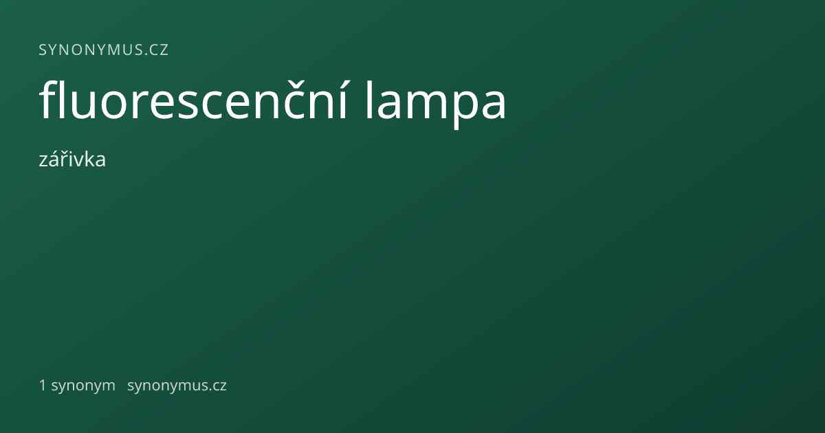 Náhled odkazu: fluorescenční lampa