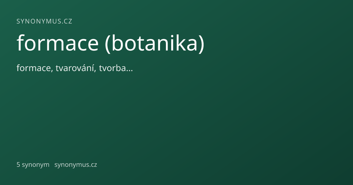 Náhled odkazu: formace (botanika)