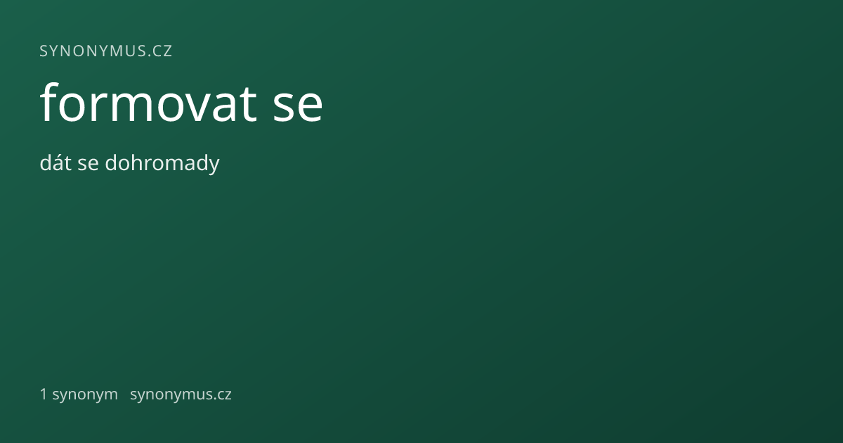 Náhled odkazu: formovat se