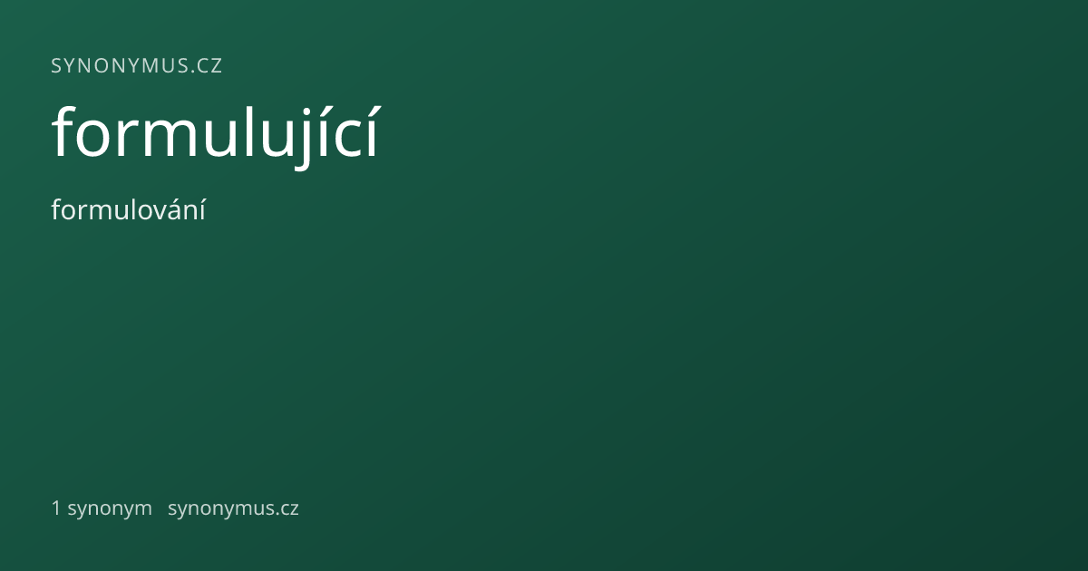 Náhled odkazu: formulující