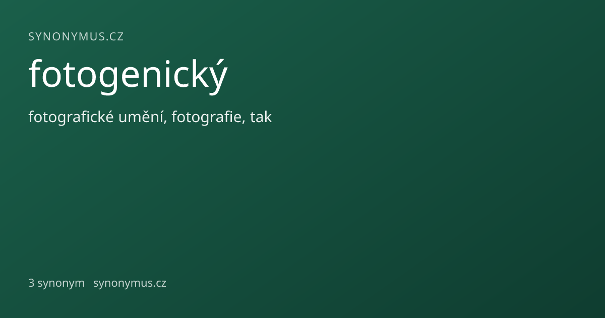 Náhled odkazu: fotogenický