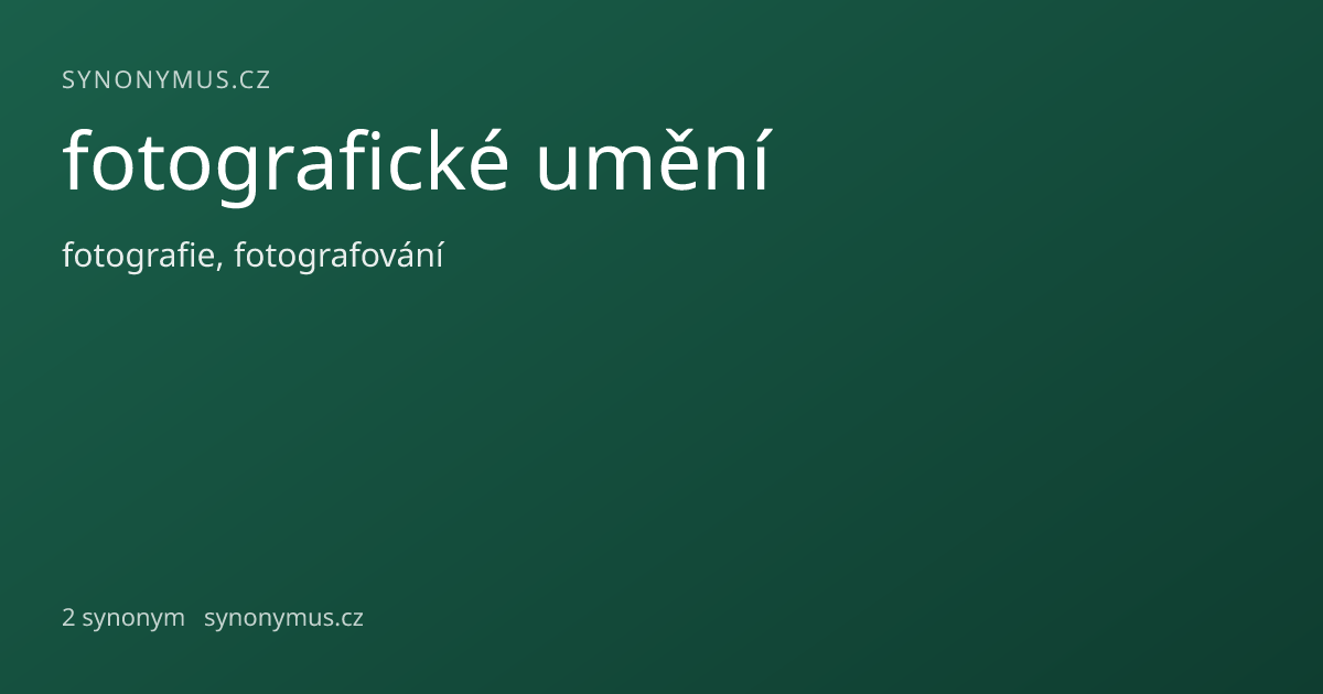 Náhled odkazu: fotografické umění