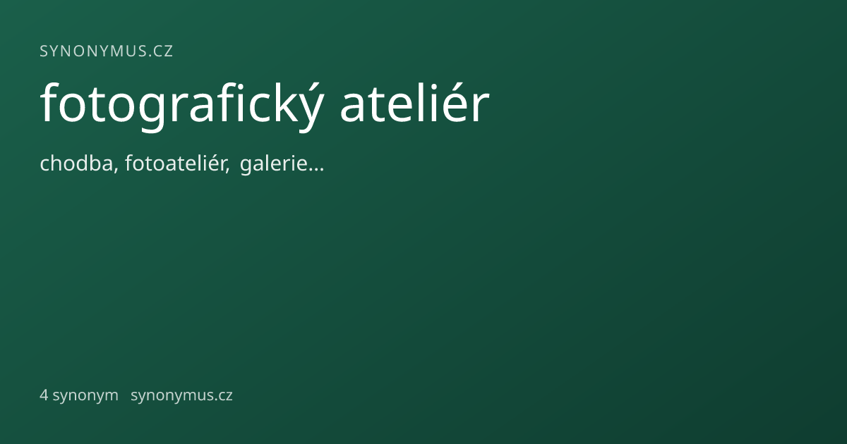 Náhled odkazu: fotografický ateliér