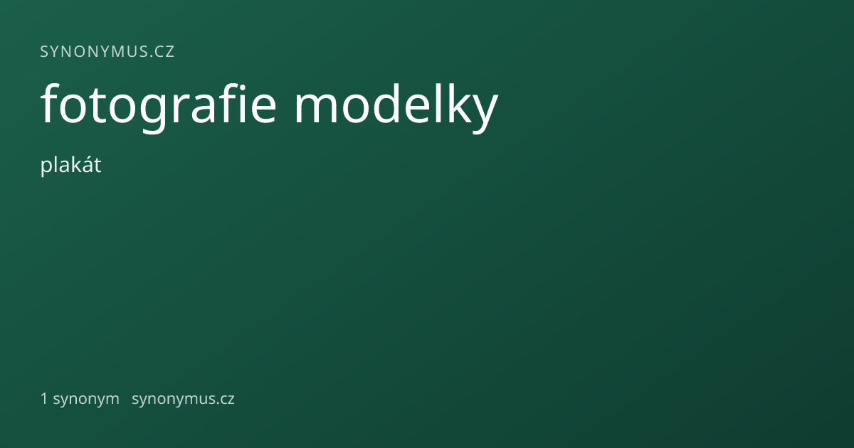 Náhled odkazu: fotografie modelky