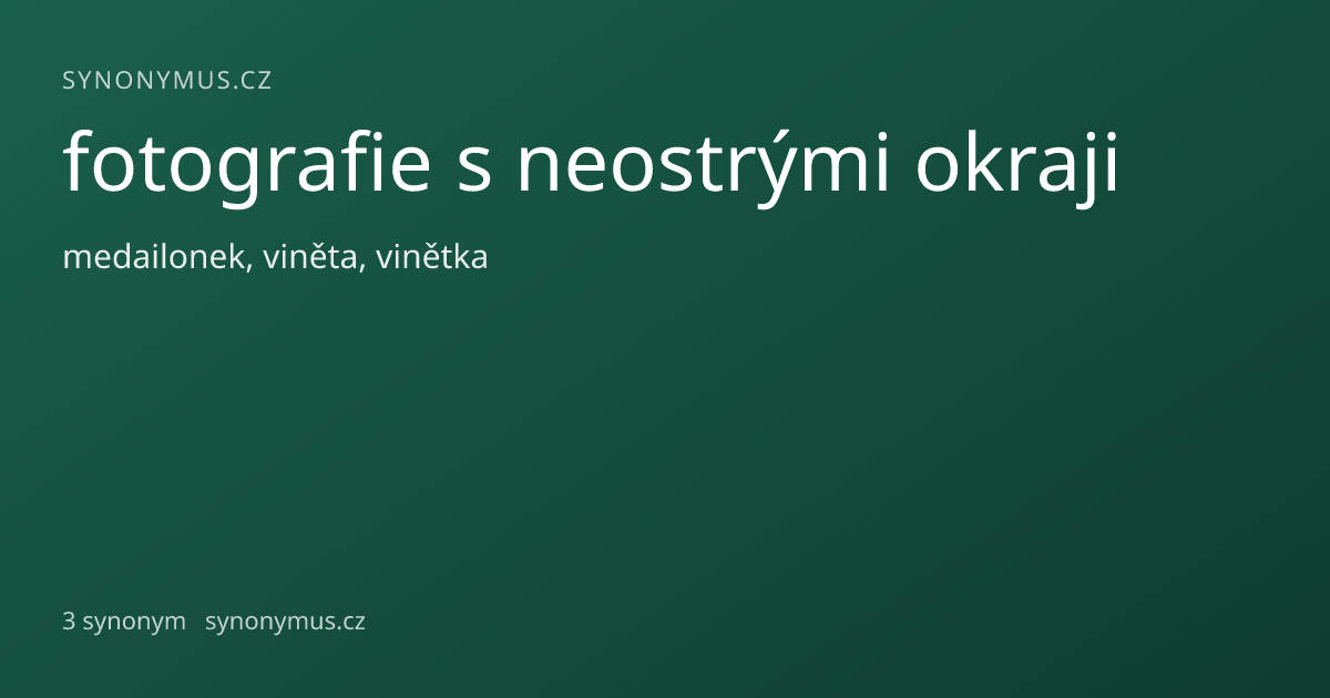 Náhled odkazu: fotografie s neostrými okraji