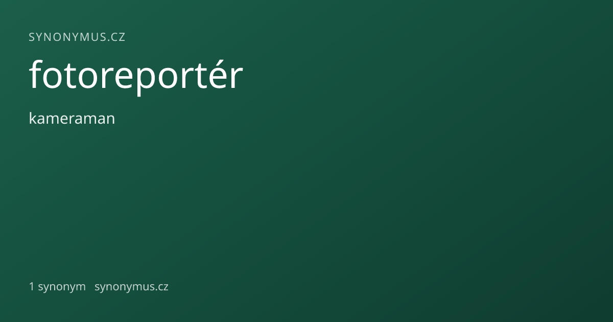 Náhled odkazu: fotoreportér