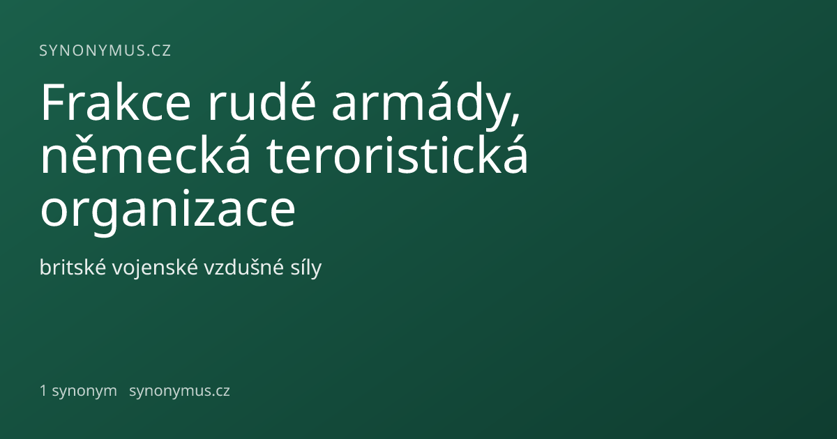 Náhled odkazu: Frakce rudé armády, německá teroristická organizace