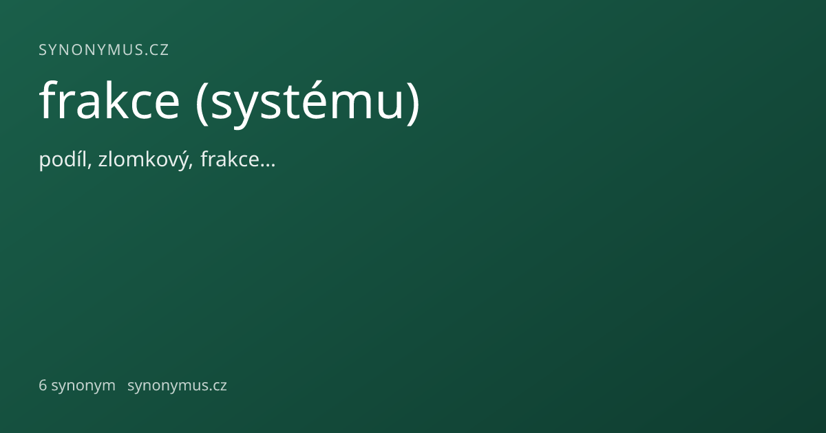 Náhled odkazu: frakce (systému)