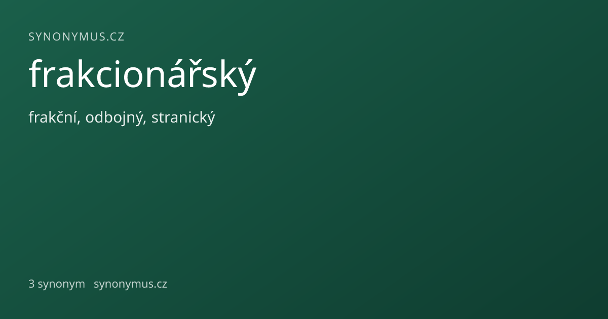 Náhled odkazu: frakcionářský