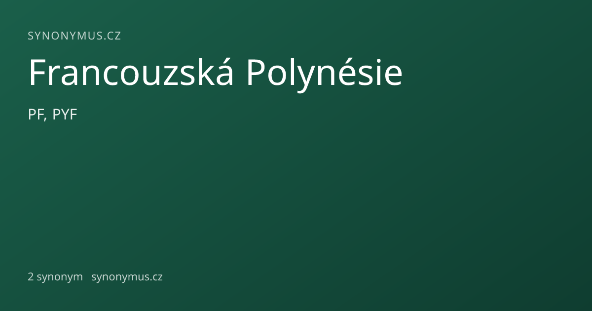 Náhled odkazu: Francouzská Polynésie