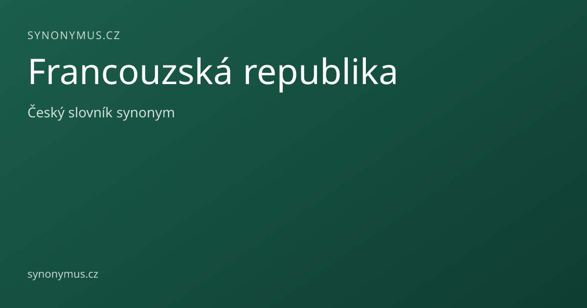 Náhled odkazu: Francouzská republika