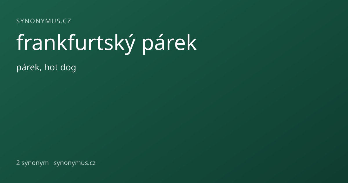 Náhled odkazu: frankfurtský párek