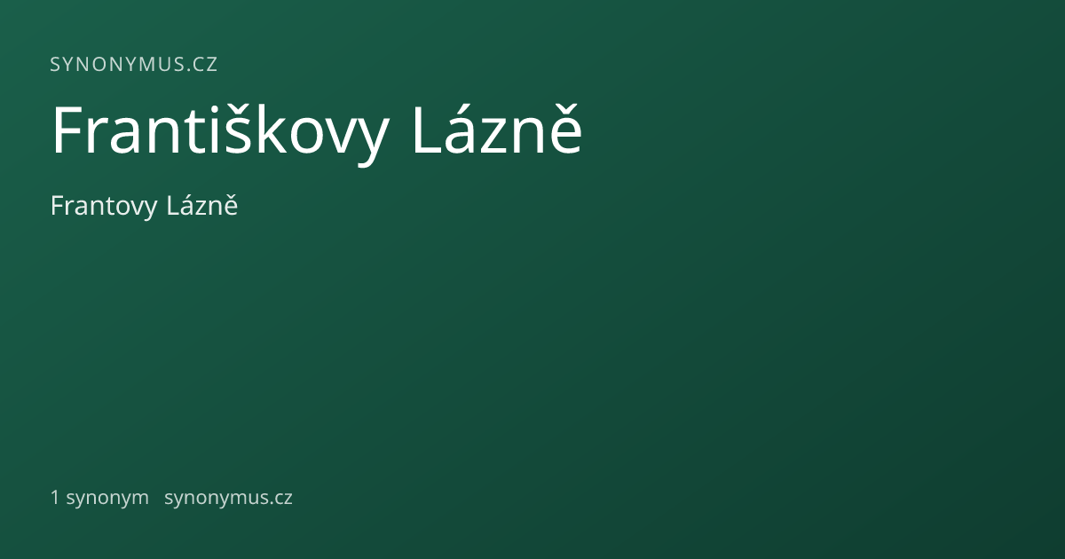 Náhled odkazu: Františkovy Lázně