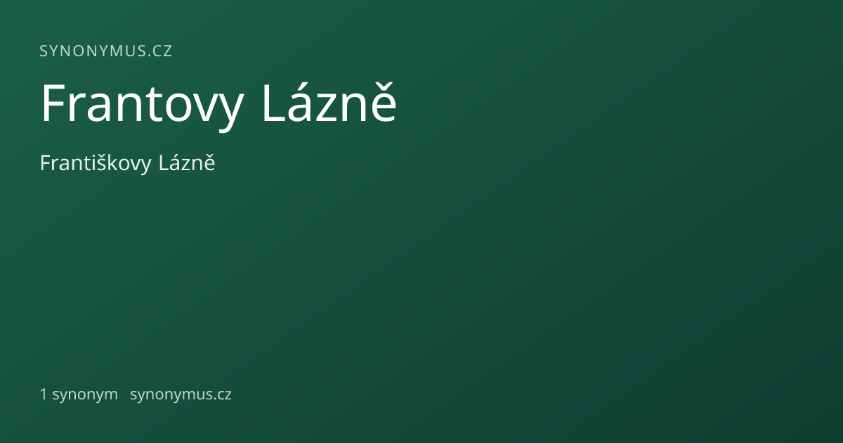 Náhled odkazu: Frantovy Lázně