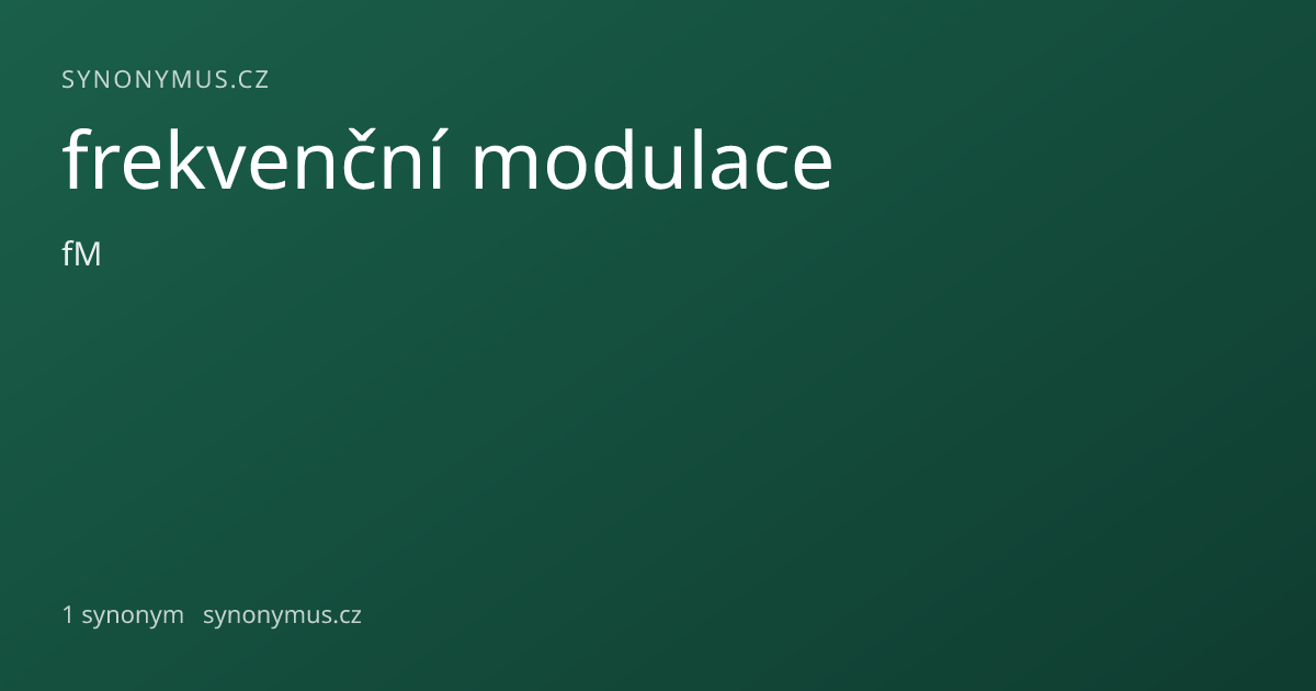 Náhled odkazu: frekvenční modulace