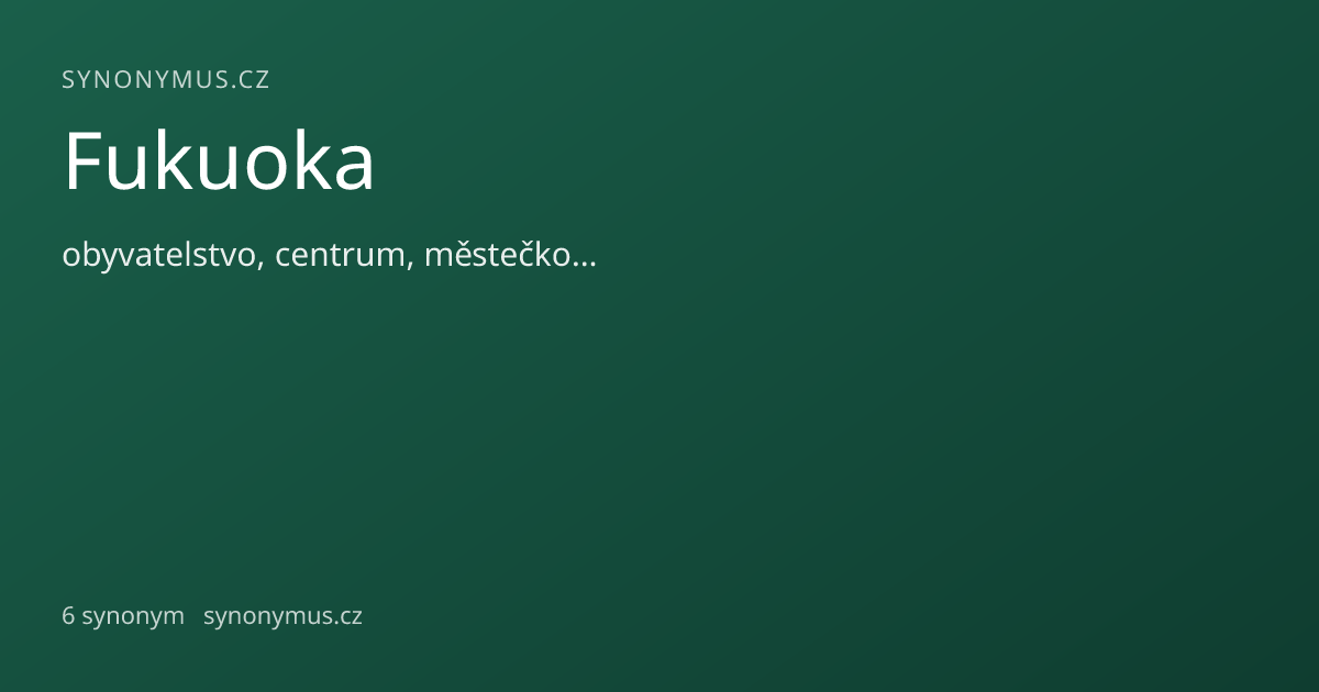 Náhled odkazu: Fukuoka