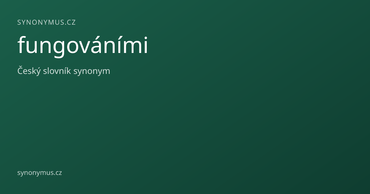 Náhled odkazu: fungováními