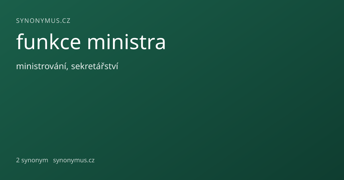 Náhled odkazu: funkce ministra