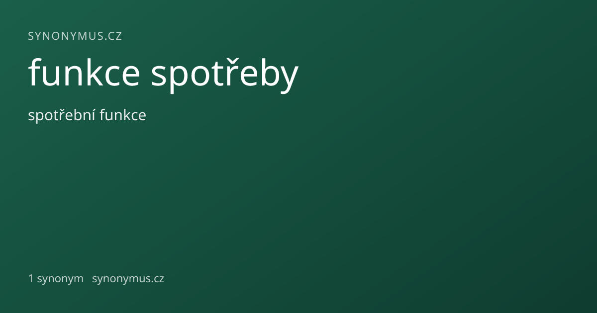 Náhled odkazu: funkce spotřeby