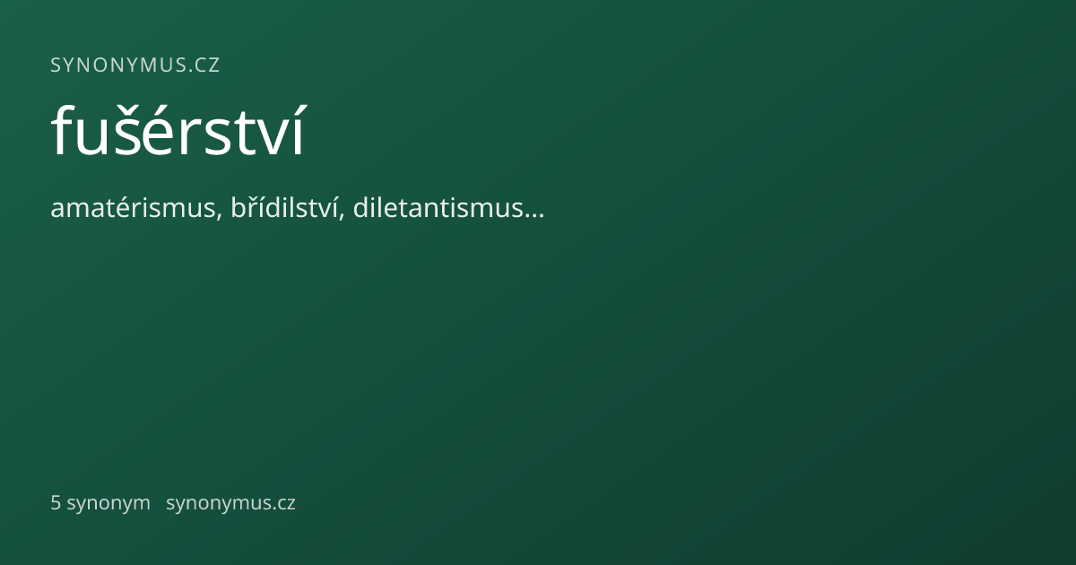 Náhled odkazu: fušérství