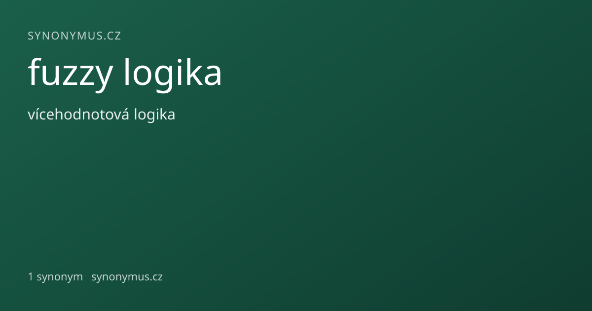 Náhled odkazu: fuzzy logika