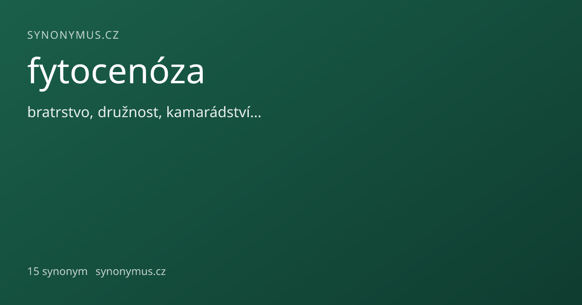 Náhled odkazu: fytocenóza