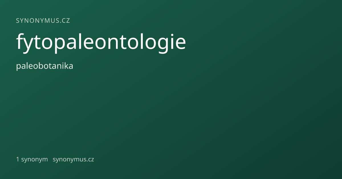 Náhled odkazu: fytopaleontologie