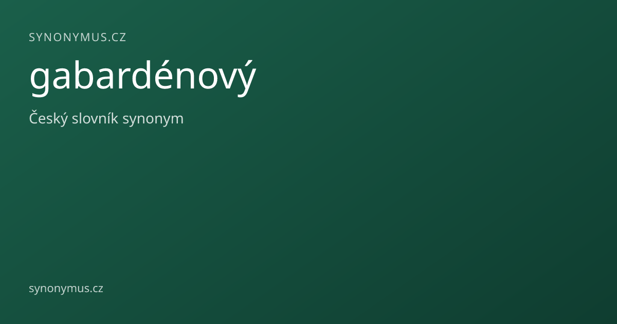 Náhled odkazu: gabardénový