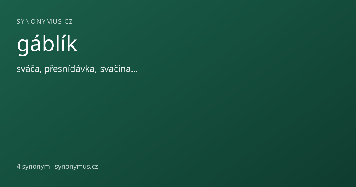 Náhled odkazu: gáblík