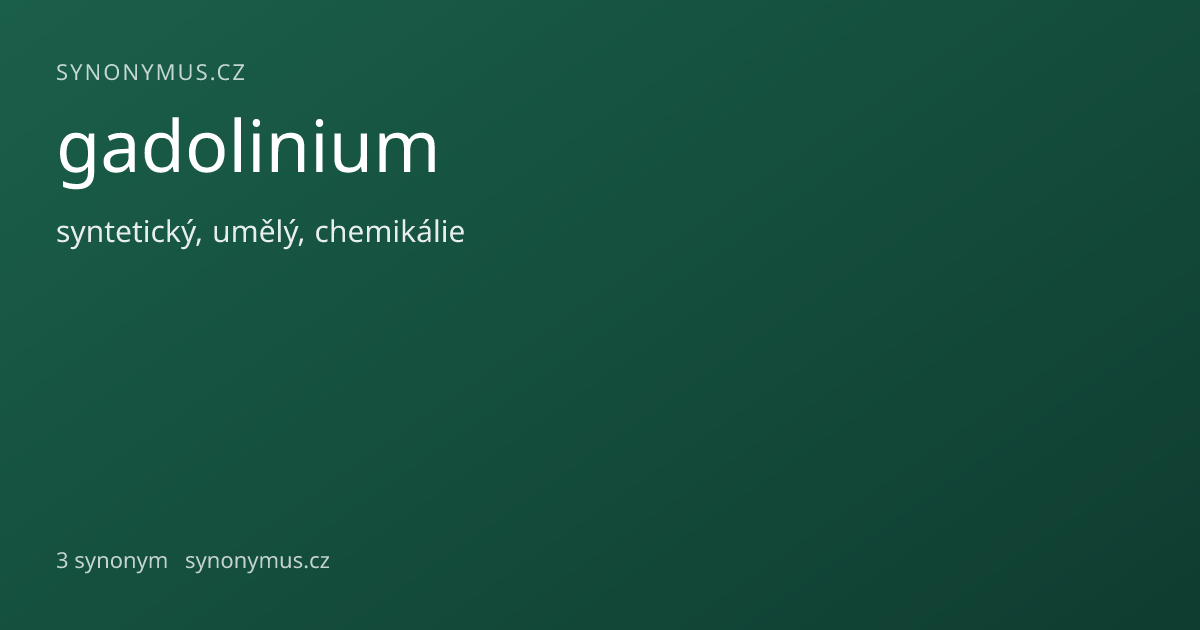 Náhled odkazu: gadolinium