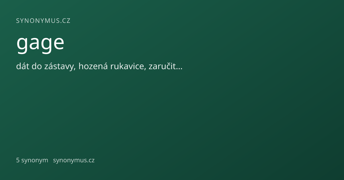 Náhled odkazu: gage