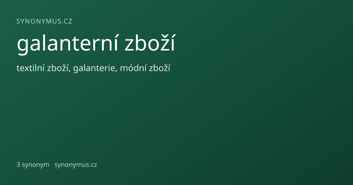 Náhled odkazu: galanterní zboží