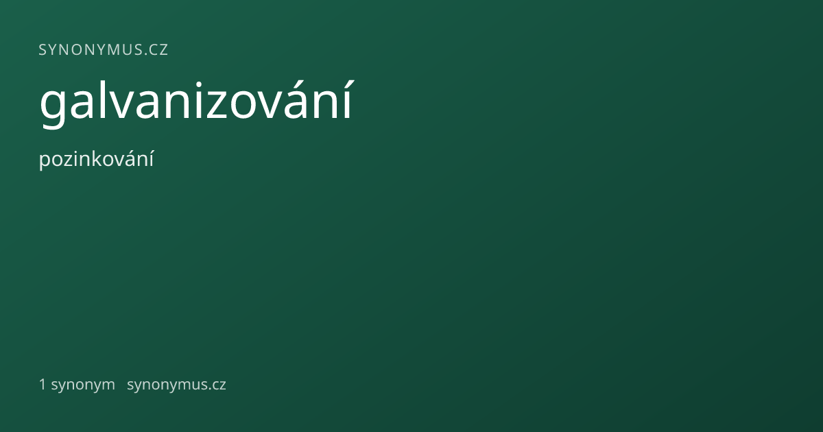 Náhled odkazu: galvanizování