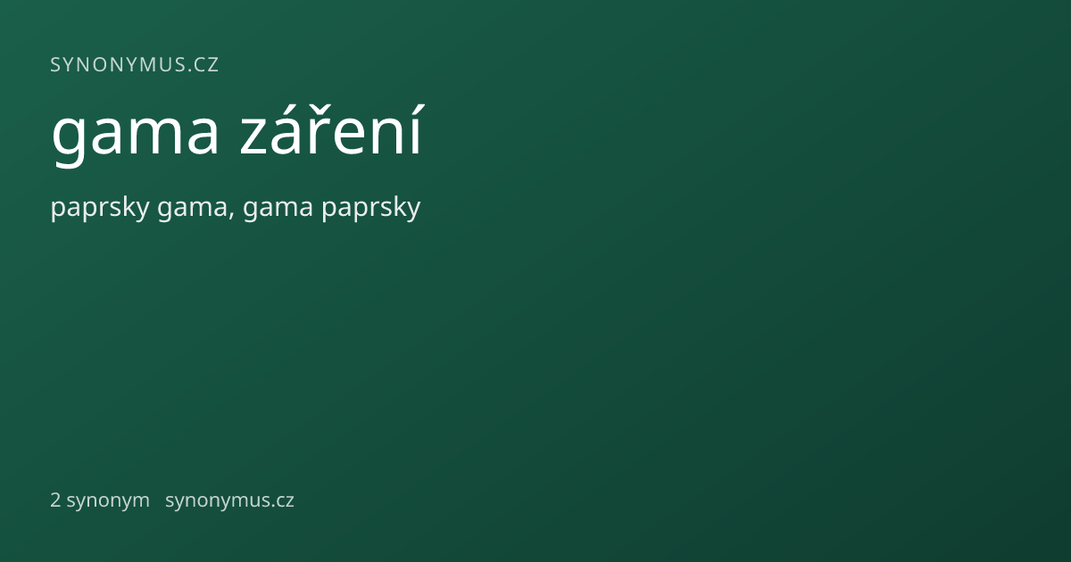 Náhled odkazu: gama záření
