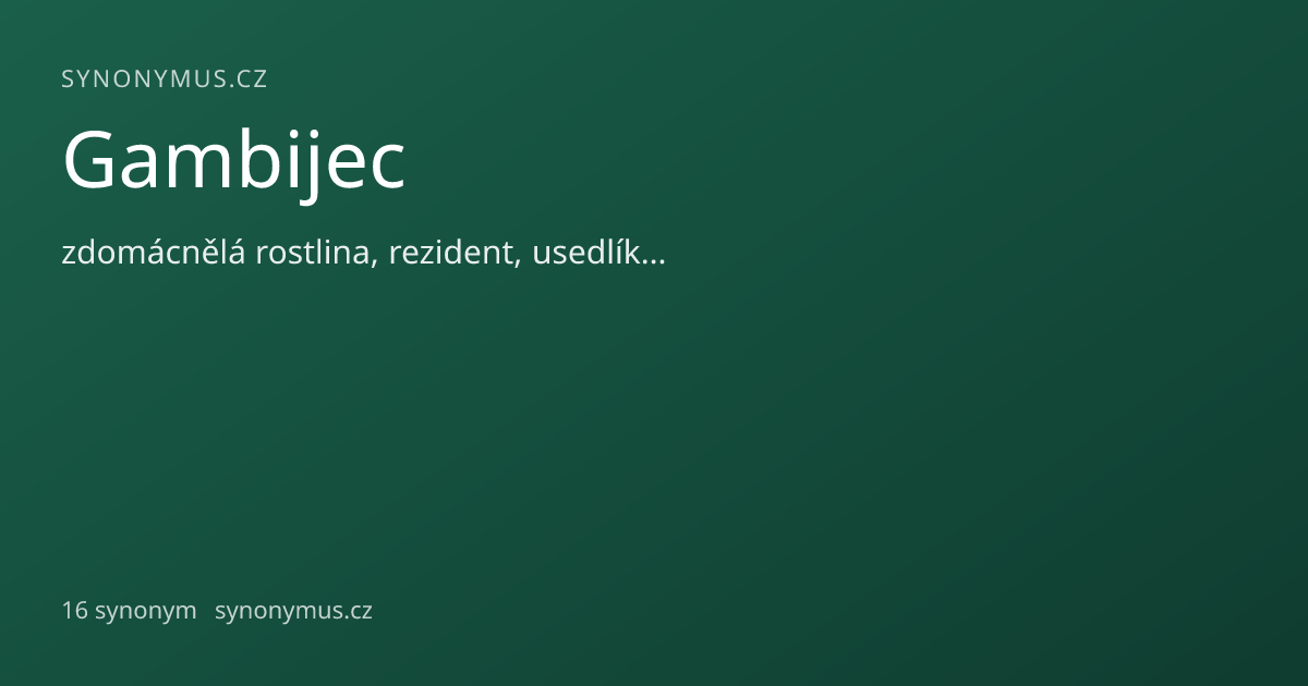 Náhled odkazu: Gambijec
