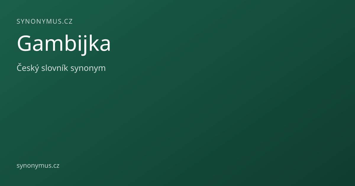 Náhled odkazu: Gambijka