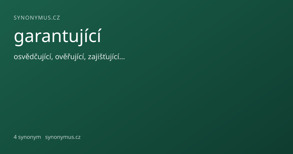 Náhled odkazu: garantující