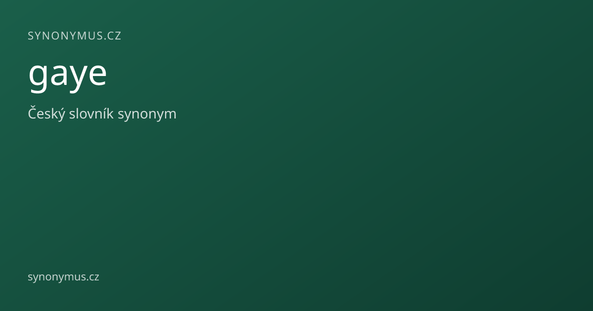 Náhled odkazu: gaye