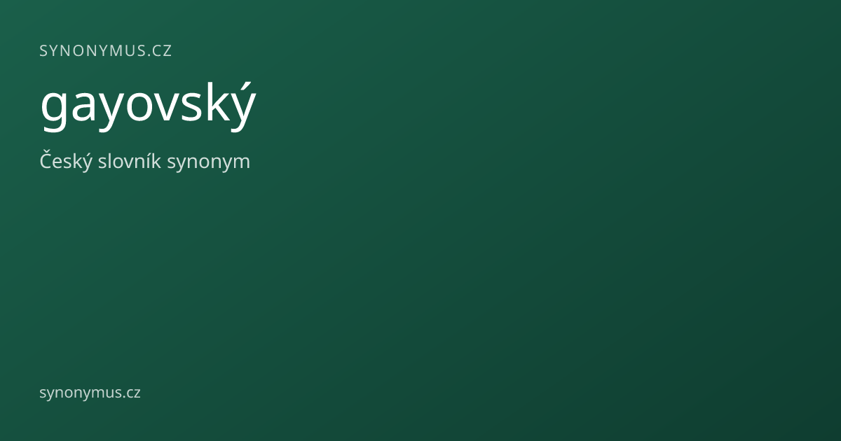 Náhled odkazu: gayovský