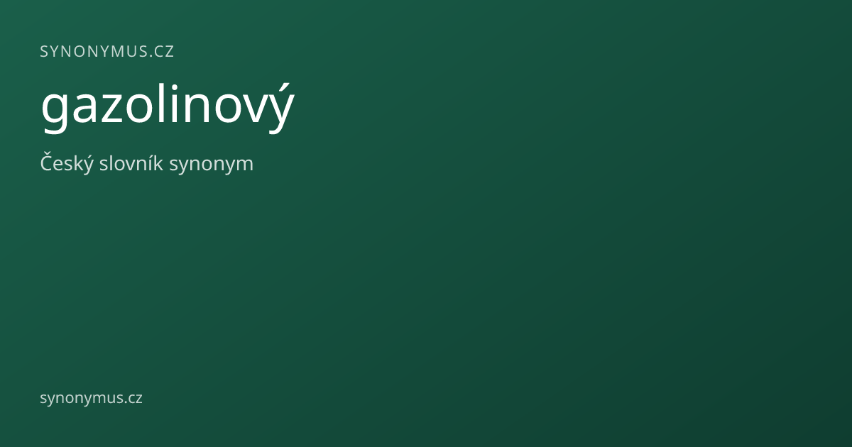 Náhled odkazu: gazolinový