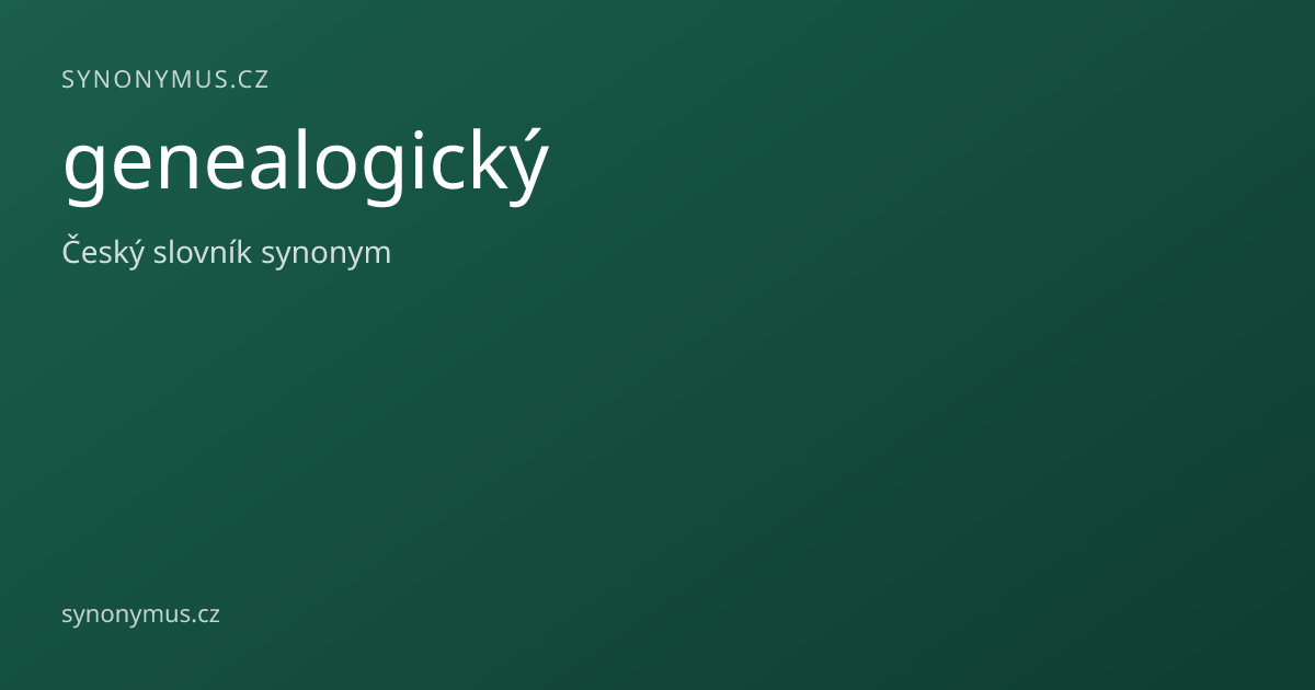 Náhled odkazu: genealogický