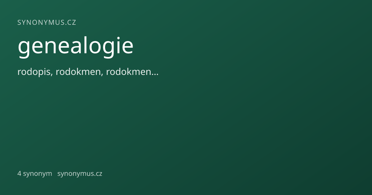 Náhled odkazu: genealogie