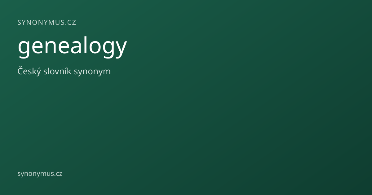 Náhled odkazu: genealogy