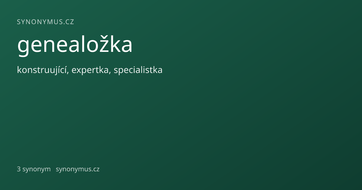 Náhled odkazu: genealožka