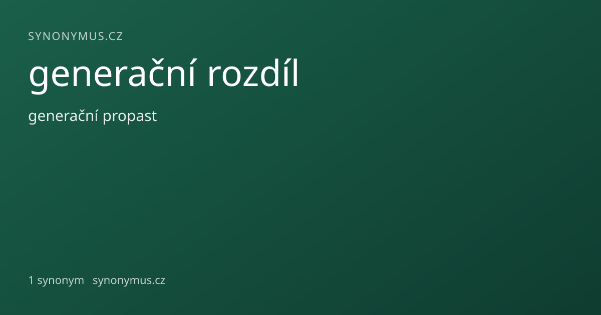 Náhled odkazu: generační rozdíl