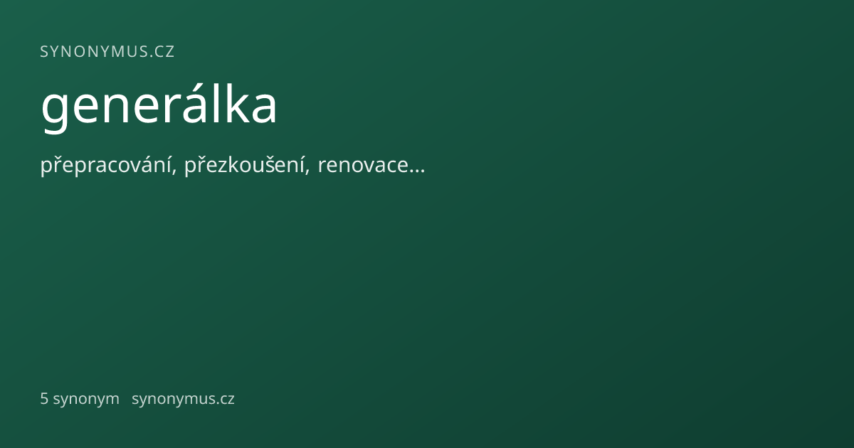Náhled odkazu: generálka
