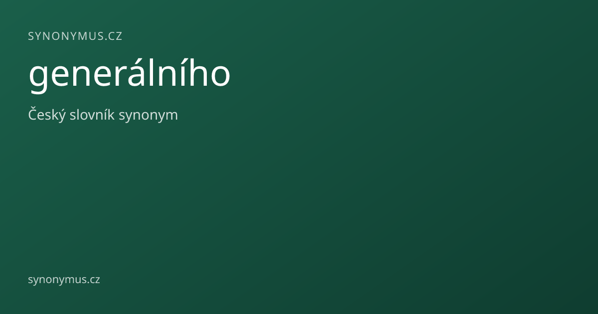 Náhled odkazu: generálního