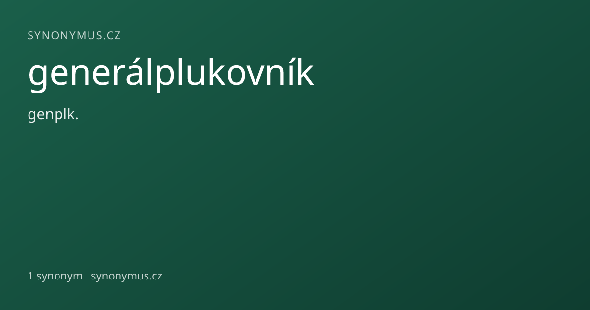 Náhled odkazu: generálplukovník