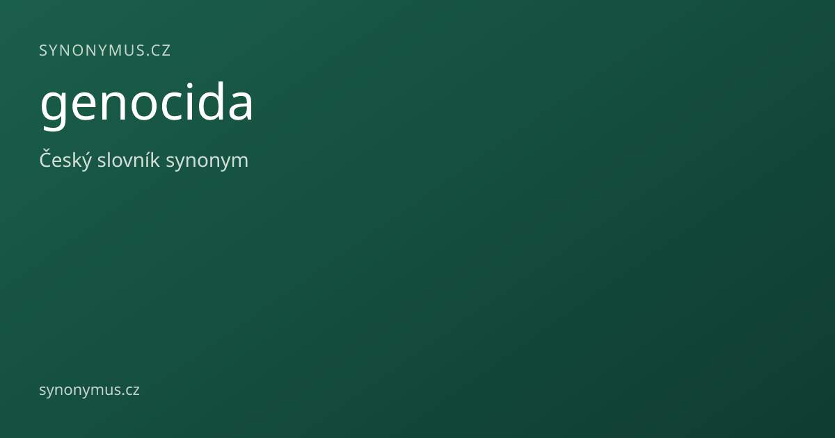 Náhled odkazu: genocida