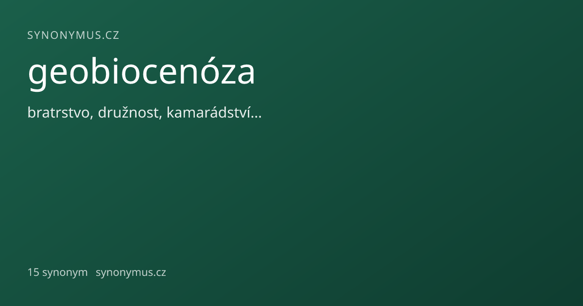 Náhled odkazu: geobiocenóza